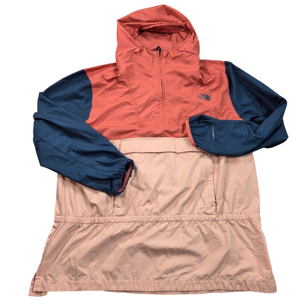 The North Face WindWall Anorak Windbreaker Womens XL Pink Colorblock